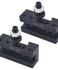 Premium Two Pack Ax Style Piston Tool Holder For Mini Metal Lathes Tough Quick Change Post Handles Half Inch Bits Solid.