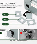 50 Amp 125/250V Outdoor RV And EV Power Outlet Box with gasket options and easy-open design for various wire gauges