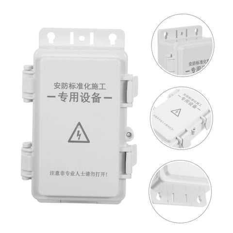 Hohopeti Heavy Duty Waterproof Electrical Junction Box for Outdoor Wiring - rugged plastic design for camera setup or garage use.