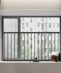 Extra Wide White Window Safety Guard For Kids And Pets No Drill Easy Install Tension Security Gate on wide window.