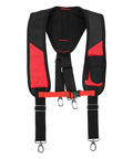 48-22-8145 Heavy Duty Padded Suspension Rig Replacement Backing For Tool Belts And Bags Built With 1680 Denier Nylon And All Metal Hardware shown from front with black and red design.