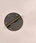 Ten Pack Killer Vintage Round Hinges Antique Bronze Finish Dang Sturdy Copper Build Easy Install For DIY Cabinets Drawers Jewelry Box Restoration with a rounded design.