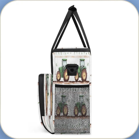 Farm Style Coffee Maker Travel Bag With Pockets For K Cup Pods Waterproof Durable Polyester Foam Lined Storage Case side view