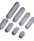Display of dies from Pro Grade 8 Piece Leather Hole Punch Set With High Carbon Steel Punch Dies, durable crafting kit for DIY projects.