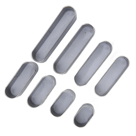 Display of dies from Pro Grade 8 Piece Leather Hole Punch Set With High Carbon Steel Punch Dies, durable crafting kit for DIY projects.