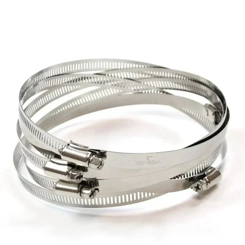 Premium Stainless Steel Hose Clamp Kit With 80 Pieces For Heavy Duty Car And Home Repair Fixing Leaks Fastening Various Sizes From 8mm To 51mm Using Adjustable Worm Gear Clamps That Stay Tight, stainless steel worm gear hose clamps