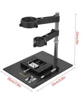 Sturdy Adjustable Hot Air Gun Holder With Cast Aluminum Base Clamp And Two Fixtures For BGA Rework Soldering Station