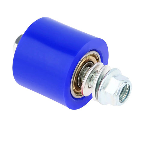 Dual 8mm Chain Tensioner Guide Wheel Set With Beefy Bearings For Dirt Pit Bikes Street Bikes Motorcycles ATVs And Off Road Rides Blue Pro Grade