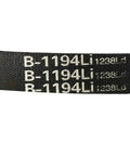 Heavy Duty Drive V Belt 47 Inch Inner Girth 16 Mm Width 11 Mm Thick Neoprene Rubber Oil And Water Resistant Beefy Industrial Power Transmission Belt For Industrial Drives And Heavy Machinery Applications, B-1194Li marking