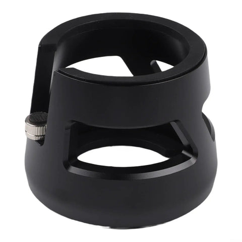 Adjustable Height Espresso Tamping Station with 58 Mm Portafilter Cradle and aluminum tamper holder base with anti-slip design.