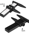 New Pro Gear Sliding Rim Bolt Pattern Measuring Tool With Hella Precise PCD Ruler showing front and back view, detailed gauge features.