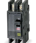 QOU260 Feed Through 60 Amp 2 Pole 240 Volt Molded Case Circuit Breaker front view showing dual switches