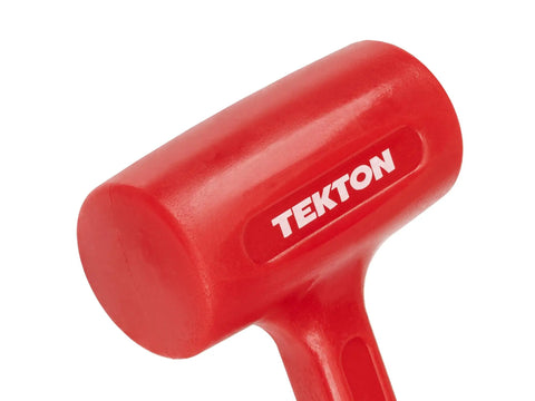 Dead Blow Hammer 26 Oz With Textured Nonslip Grip For Less Rebound And Superior Control In Auto Shop And Home Repairs Pro Grade Build Made In USA HDB30026 Heavy Duty, red head close-up