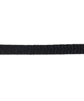 Close-up view of Half Inch Black Polyester Rope, Solid Braid Dacron Utility Cord, 250 Ft Spool, Low Stretch High Strength, UV Resistant