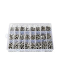 Epic 1080 Pcs M3 M4 M5 M6 304 Stainless Steel Button Head And Socket Head Screws Nuts And Bolts Kit in compartment box