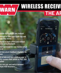 Smartphone app showing interface for Hub Wireless Receiver For Truck, SUV And Jeep Winches With Bluetooth Control.