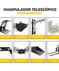 Heavy Duty Telescopic Handler Forklift Featuring Nineteen Meter Intelligent Boom Extension And Integrated Load Moment Indicator attachments display