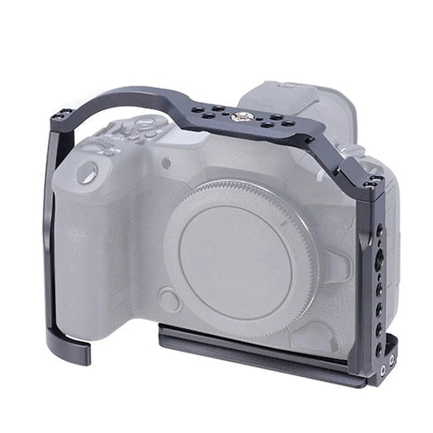 Durable Aluminum Camera Cage Rig For R5II And R52 Full Protection 360 Shield with Anti Slip Pads, ports visible