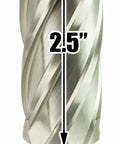 Annular cutter from seven piece kit, 2.5 inch size, designed for heavy metal drilling tasks with Pro Level Magnetic Drill Press.