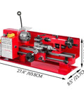Heavy Duty 7X12 Inch Mini Metal Lathe With 550W Variable Speed Motor And 21Mm Spindle Bore dimensions and features
