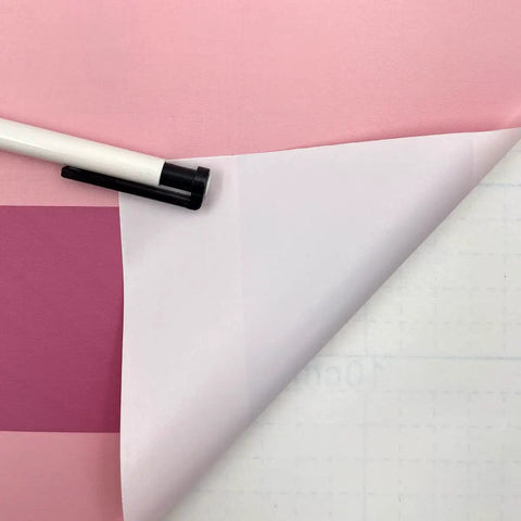 Rose Pink Stripe Peel And Stick Wallpaper Self Adhesive Vinyl Removable Wall Covering For Cabinets Drawers DIY Room Flip With A Rad Chic Vibe Easy Apply Covers Forty Eight Total Sq Ft, showing rolled edge and color details.