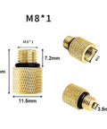 Sick Car Tire Inflator Hose Pump Adapter With Brass Universal External Threads Fits Bikes Electric Rides And Cars Durable Reinforced Rubber Braided Featuring Twist Lock Chuck Design Keeps Air Pressure Locked In Solid Build No Hassle, brass M8x1 adapter, 17mm
