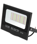 SUNGOOYUE LED Flood Light RGBW Color Changing 50W with IP66 rating, showcasing RGB color LEDs suitable for outdoor use.