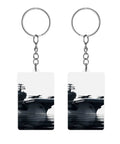 Aircraft Carrier Acrylic Keychain Transparent and Durable Key Ring Charm for Vinyl Kits and Pendants Oxidation Resistant
