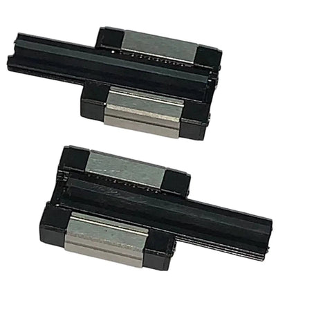 MGN7 C Beefy Ball Bearing Carriage Blocks Set 2 Pcs Black for 7mm Linear Guide Rail, heavy-duty steel for CNC machines and 3D printers