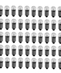10x E10 Miniature Screw Base Light Bulbs 6V 0.3A Warm Yellow Pilot Lamps showing ten packs of clear bulbs in a grid.
