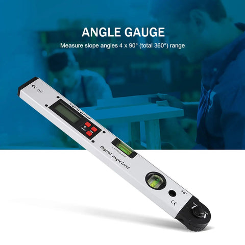 Pro Grade Digital Inclinometer Level 360 Degree Range Angle Finder With Bright Backlit Display for slope readings.