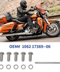 Heavy Duty Titanium Derby Cover Screw Bolt Kit For Street Glide Dyna Softail Ultra Limited And Breakout With Sleek Black Finish installed on motorcycle