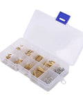 Awesome 260 Piece Brass Standoff Spacer Kit With Assorted Nuts For Daily Repair And Assembly Projects Featuring Deep Threads And Secure Fit For All Industrial Needs in storage case