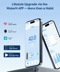 Smart Water Bottle With Glowing Sip Tracker Keeps Your Hydration Game Fresh All Day Long 24 Oz Insulated Flask app interface for hydration tracking