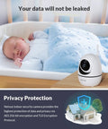 1080P Indoor Pet Cam With 2 Way Audio Night Vision And AI Human Detection monitoring sleeping baby