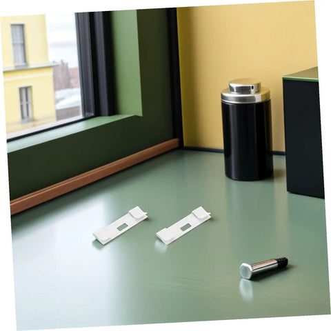 Vertical Blind Repair Tabs Kit With Metal Clips For Replacement Slats Vane Savers Easy Installation displayed on a table