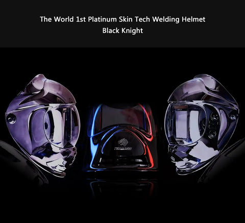 Auto Darkening Welding Helmet With Ultra Large Viewing Screen True Color Display And 4 Arc Sensors front and side views