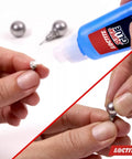 Applying Heavy Duty Super Glue for Fast, Strong Bond on Plastic, Wood, Metal and Crafts, Clear Liquid Adhesive on earring