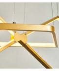 Close-up of the golden frame of Minimalist Modern LED Pendant Lights for Living Room Dining Table LED Pendant Lamp for Home Shops Office Use.