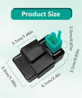 5 Pin CDI Box Replacement For 125cc Dirt Bikes, ATVs, Quads, Go Karts, Pit Bikes, with dimensions shown, black casing