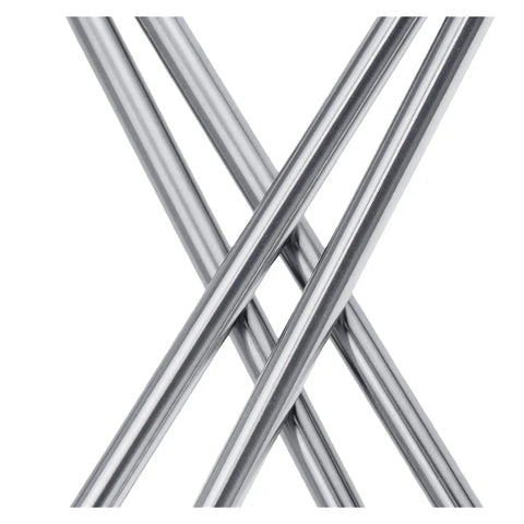 Rock Solid Linear Guide Shafts Chromed Steel Rods For 3D Printer And Cnc Machine Builds, polished stainless steel rods crossing.