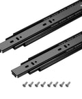 Heavy Duty Drawer Slide Rails Set With Ball Bearing Full Extension Three Section Runners 1 Pair Drawer Fixing Runners 100 Lb Load