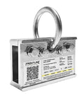 2-Way Standing Seam Roof Anchor Clamp For Non-Penetrating Roof Safety, Rugged Reusable And Compact Steel Anchor With 5,000 Lbs Strength Rating, OSHA And ANSI Compliant, Galvanized Finish, Bolts And Washers Included close-up view