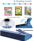 Poly Bag Heat Sealer Machine For Plastic Bags PE PP 8 Inch Sealer With Adjustable Time Auto Heat Control Compact And Durable
