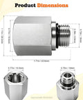 Solid Rig Ready Straight Hydraulic Hose Adapter Connector dimensions 1/2 inch ORB male to NPTF female forged steel detailed view.