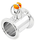 Stainless Steel Pressure Relief Valve Tube With Quick Release Clamp Fitting 1.5 Inch 50.5mm Flange Durable DIY Accessory Ball