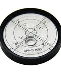 Round Bubble for spirit Level 60x10mm Metal Horizontal High Round showing a clear level with degree markings and a metal case.