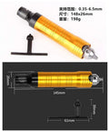 No Sweat One Eighth Inch Flexible Shaft Adapter Chuck With Secure Wrench For Rotary Tools And Power Drills Hella Compatible Design offers detailed view of the gold chuck.