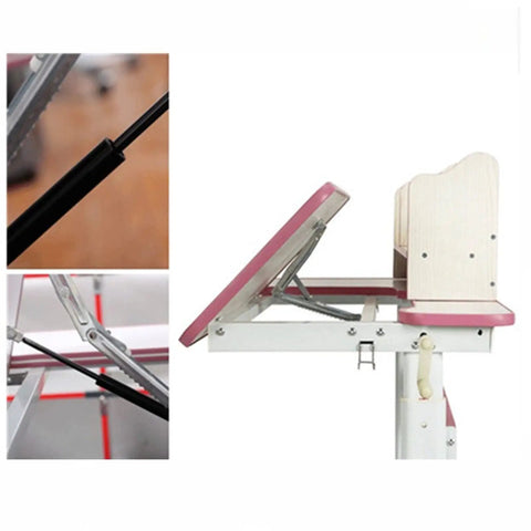 Beefy Heavy Duty Sofa Lifting Hinge with Adjustable Angle and Bed Folding Capability shown on a wooden table frame