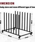 Heavy Duty Vehicle Hood Storage Cart With Six Hood Slots That Maximizes Space For Auto Shops, Space Saving Hood Rack On Wheels